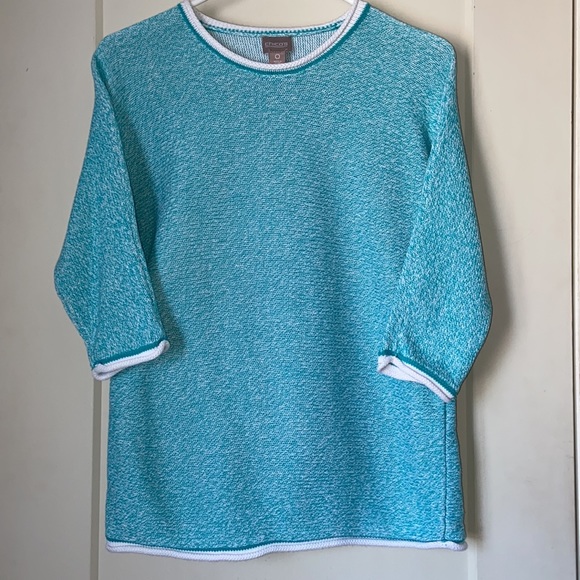 Chico's Sweaters - Chico’s sweater size 0 Blue (aqua) white